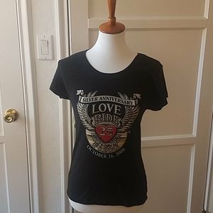 Harley Davidson fitted short sleeve ringer t shirt